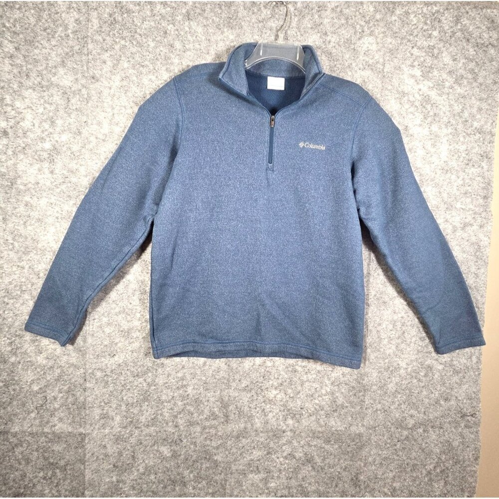Columbia Men's 1/4 Zip Pullover Moisture Wicking Blue Size S Athletic Gorpcore
